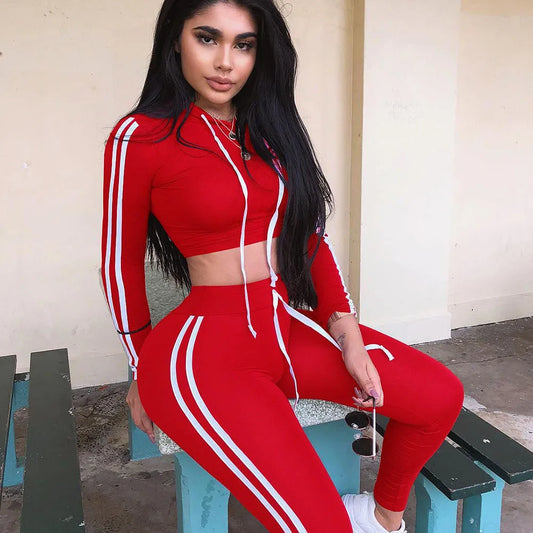Striped Tracksuit Set