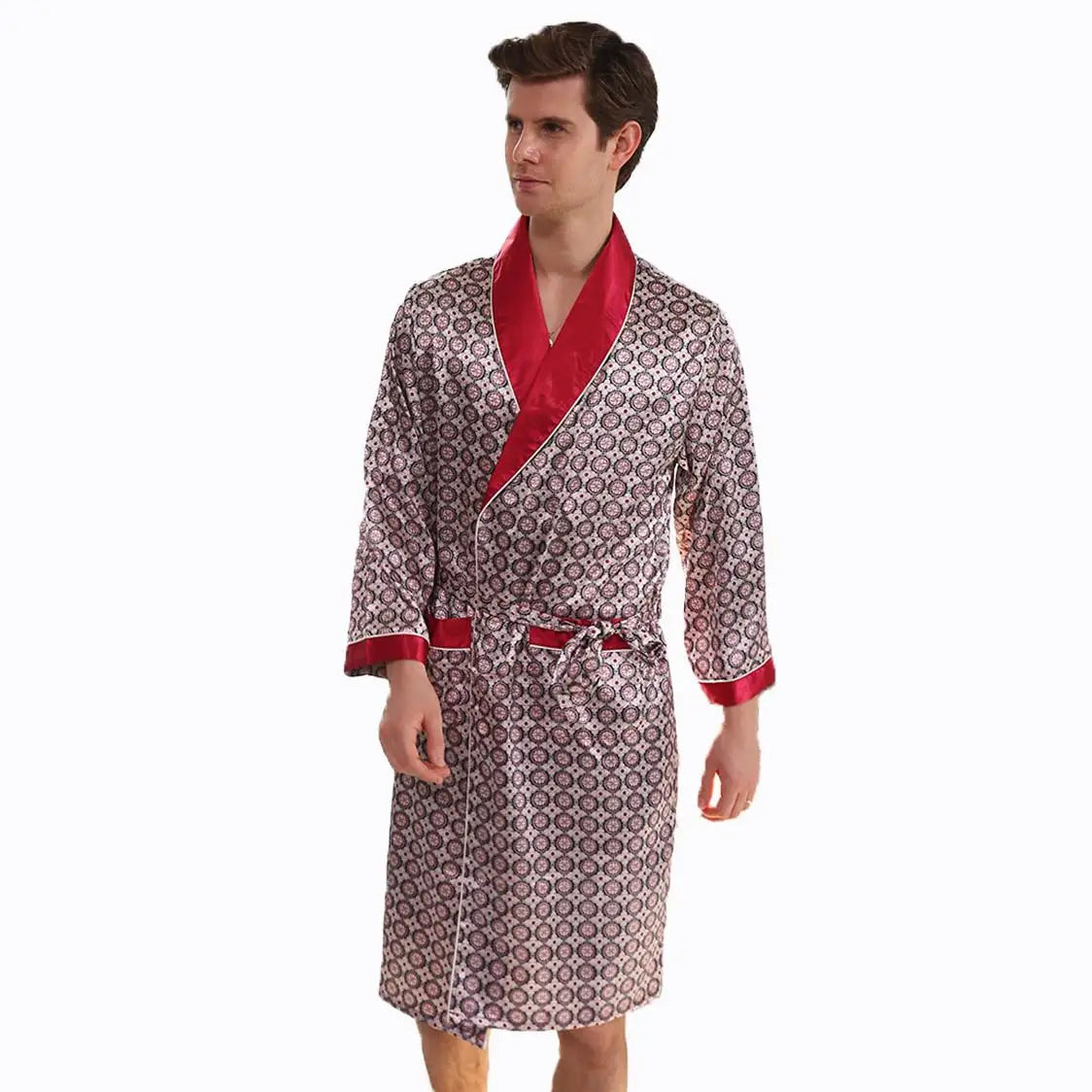 Plus-Size Satin Nightgown Bathrobe