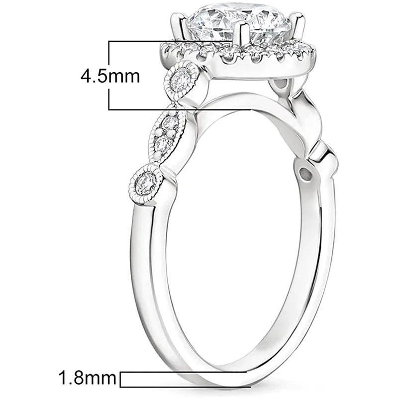 Water Drop Bridal Ring Set