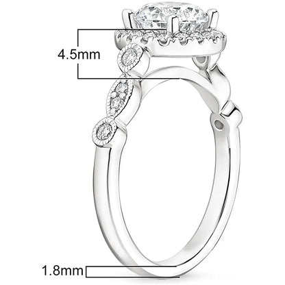 Water Drop Bridal Ring Set