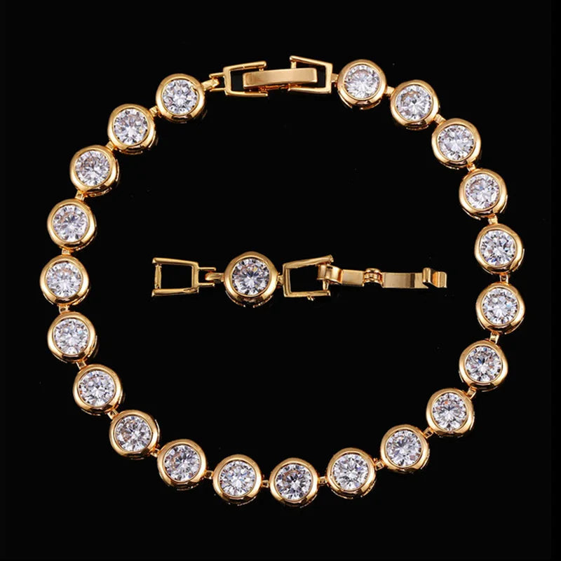 Purple Crystal Charm Bracelet
