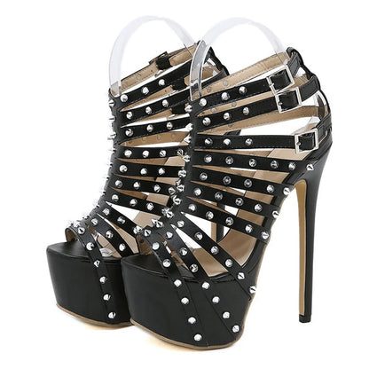 Studded Platform High Heels
