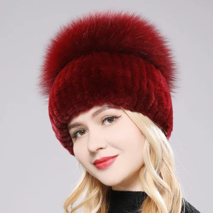 Women’s Real Fur Winter Beanie