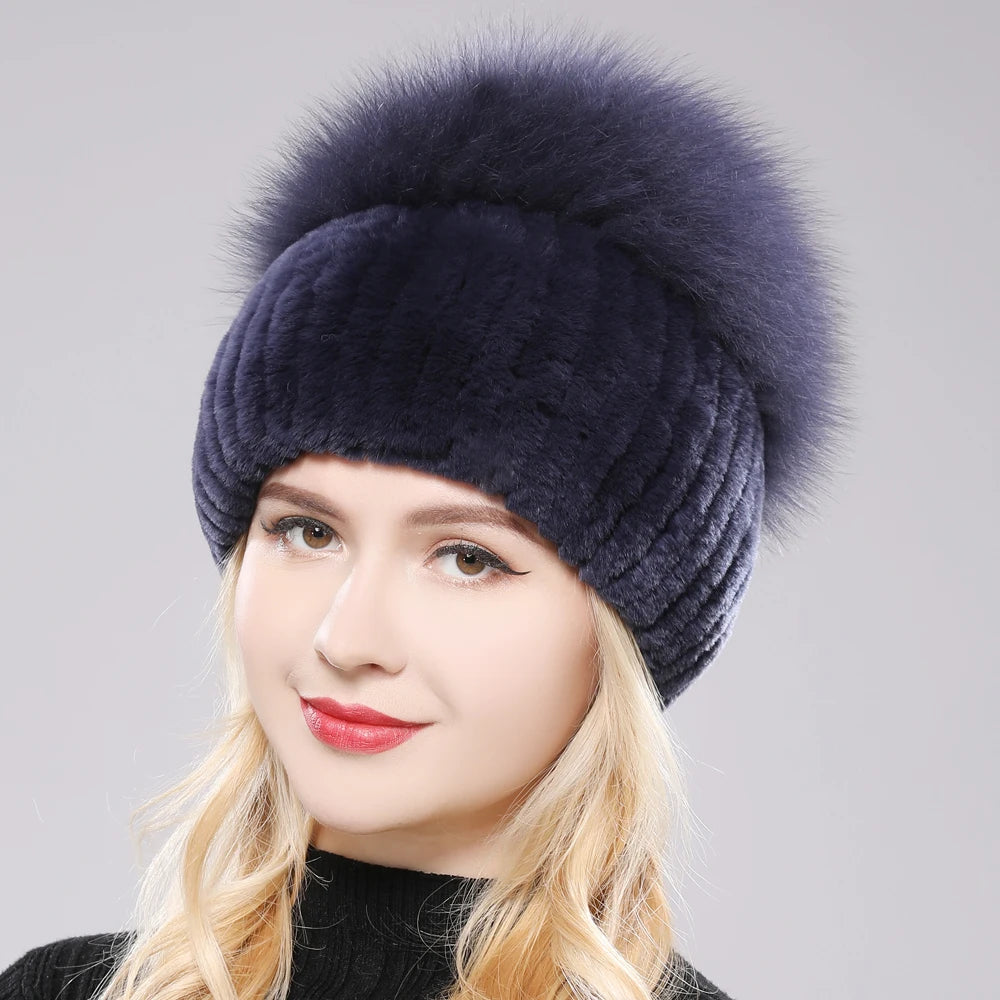 Women’s Real Fur Winter Beanie