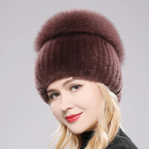 Women’s Real Fur Winter Beanie