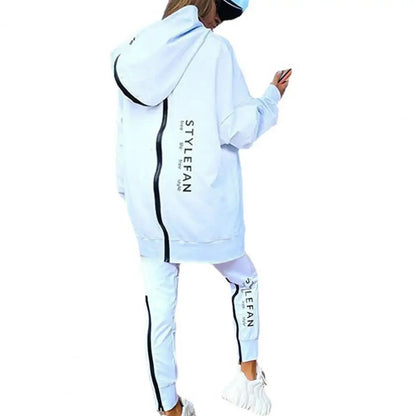 Women Two-Piece Letter Print Hooded Tracksuit