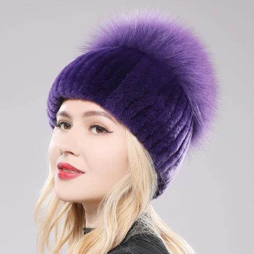 Women’s Real Fur Winter Beanie