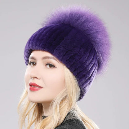 Women’s Real Fur Winter Beanie