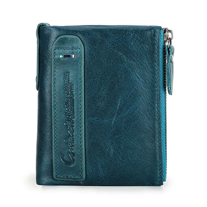 Zipper Leather Wallet