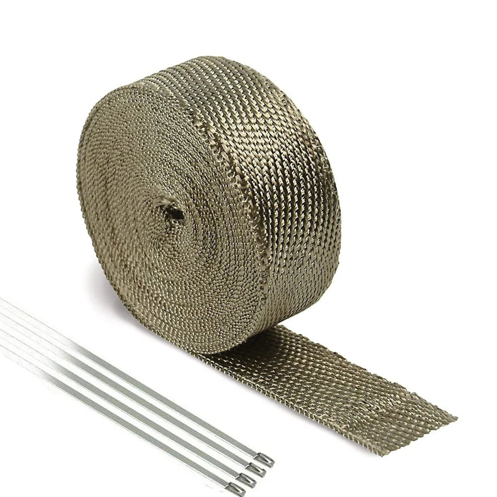 Universal Motorcycle Exhaust Heat Wrap Basalt Fiber Tape