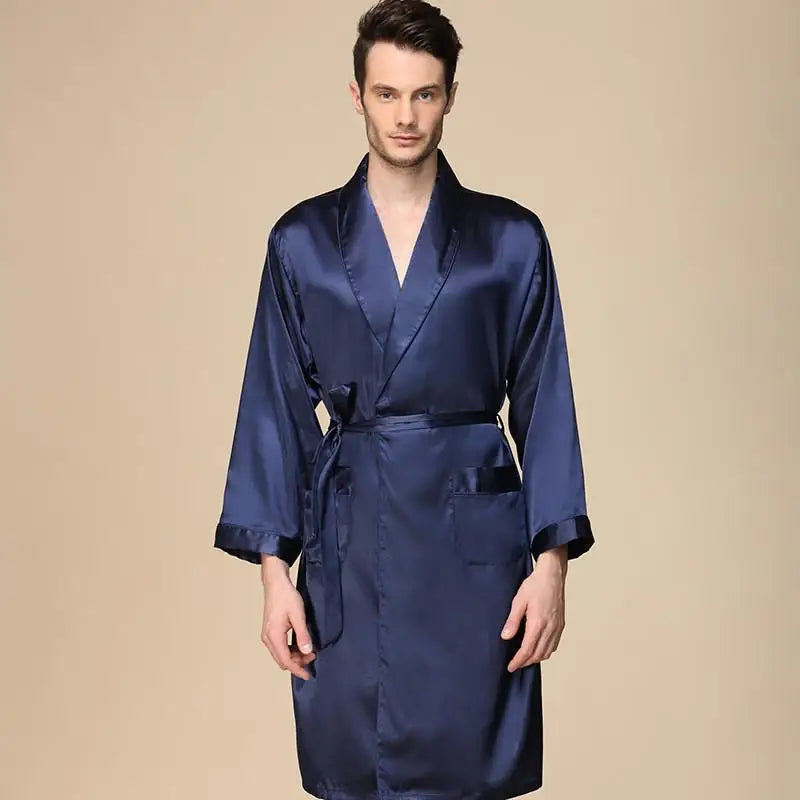 Plus-Size Satin Nightgown Bathrobe