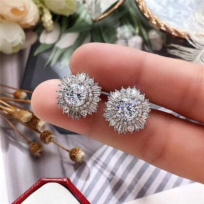 Geometric Zircon Studs