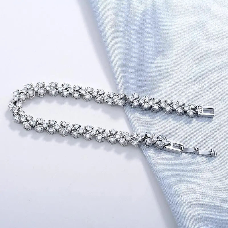 Heart Diamond Charm Bracelet