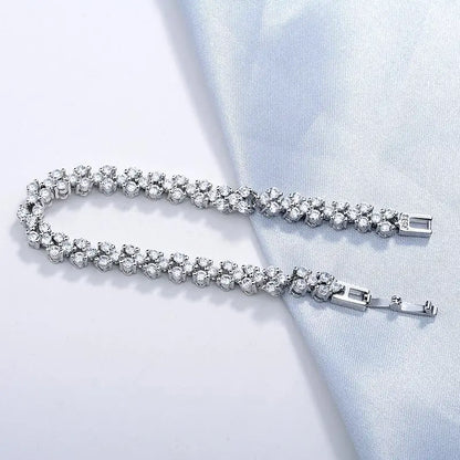 Heart Diamond Charm Bracelet