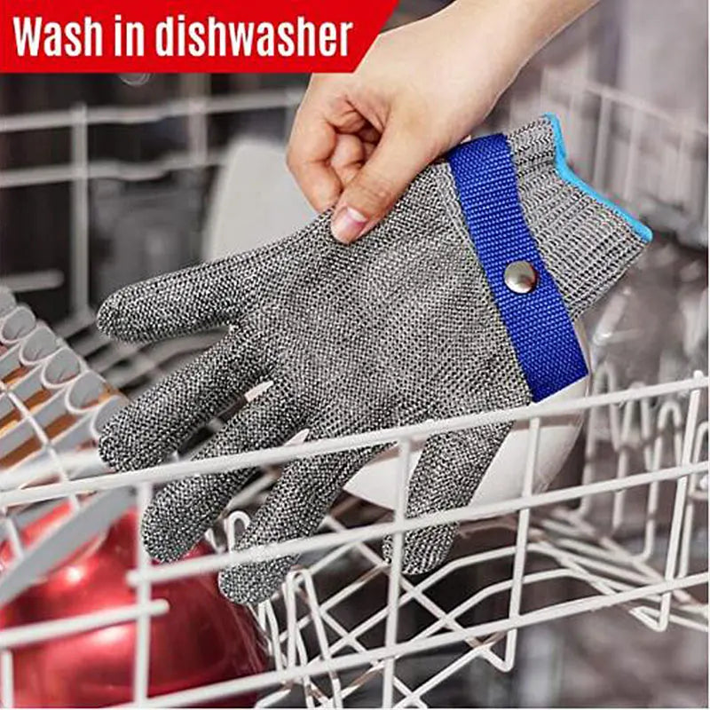 Stab-Resistant Steel Mesh Gloves