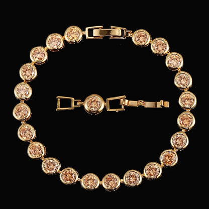 Purple Crystal Charm Bracelet