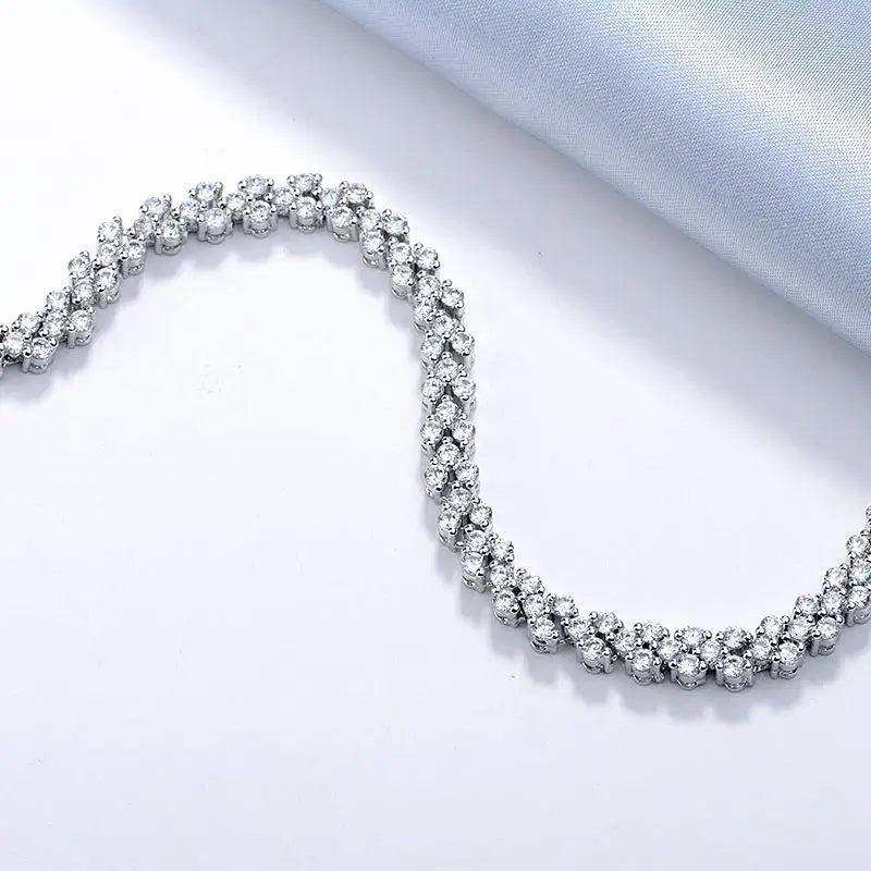 Heart Diamond Charm Bracelet