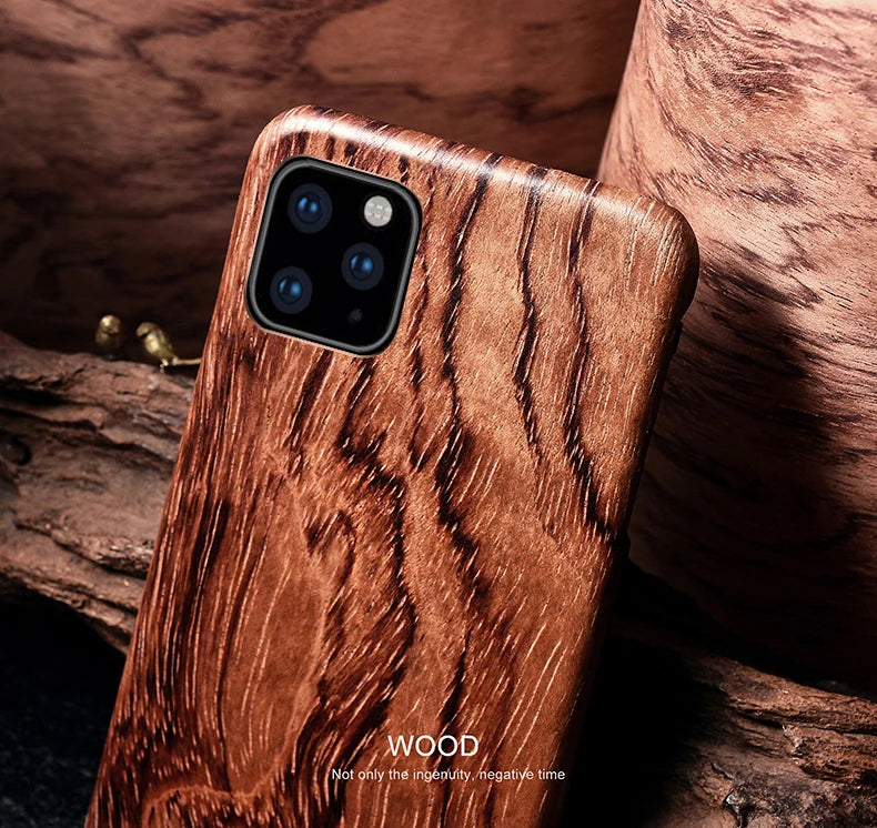 Wooden Matte Case for iPhone 17 Pro Max | 17 Pro | 16 Pro Max | 16 Pro | 15 Pro Max | 15 Pro
