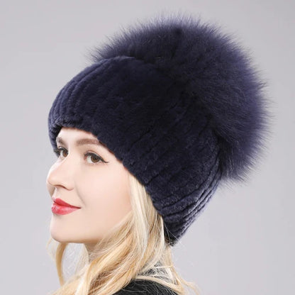 Women’s Real Fur Winter Beanie