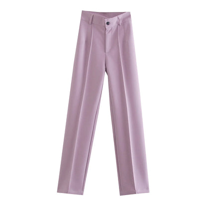Ardm High Waisted Casual White Trousers Women Brown Stright Pants Office Lady Korean Style Women 2021 Pantalones De Mujer