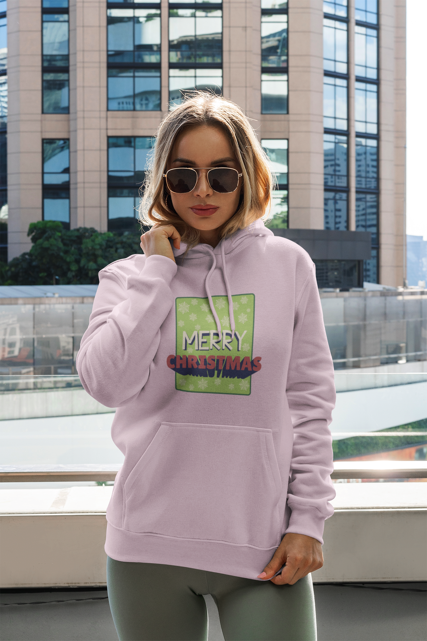 Unisex Merry Christmas Fleece Hoodie