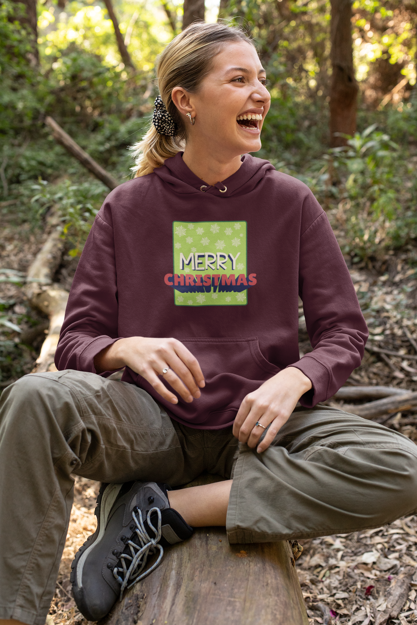 Unisex Merry Christmas Fleece Hoodie