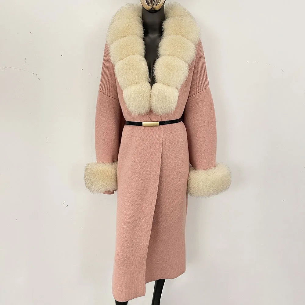 Fox Fur Knit Coat