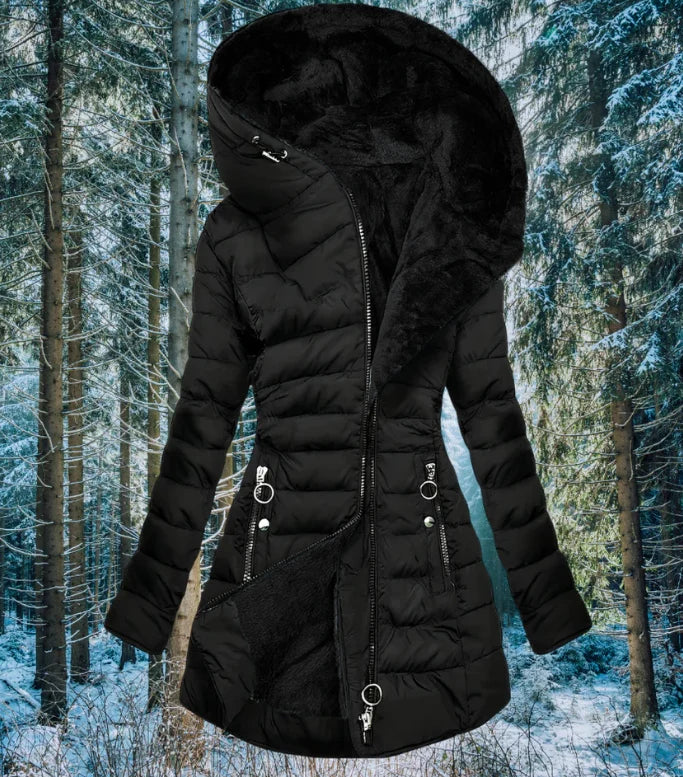 Padded Zip Hooded Coat