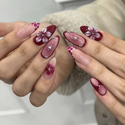 24Pcs French Ballerina Nail Tips