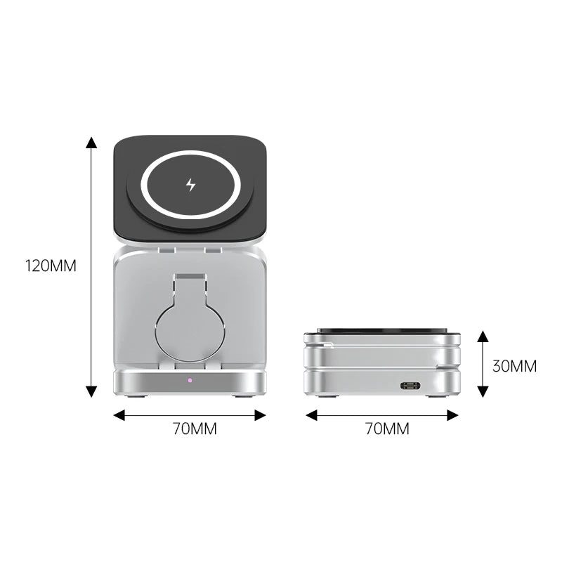 3 In 1 Foldable Charger Stand For iPhone