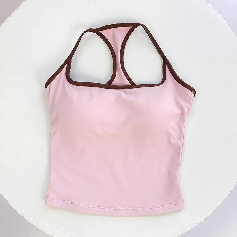 Thin-Strap Backless Yoga Tank