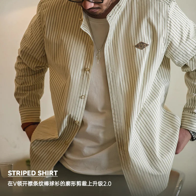 Striped Cotton Casual Shirt