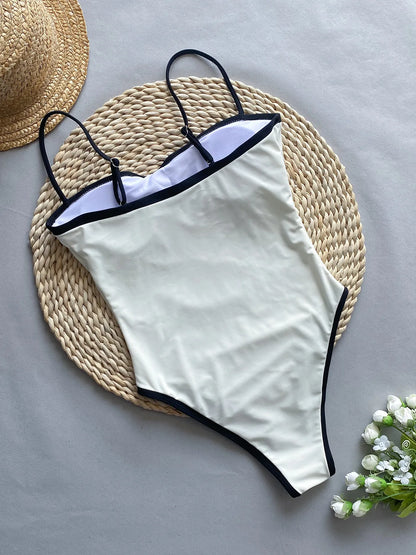 Sunlit Bandeau High-Waist Bikini