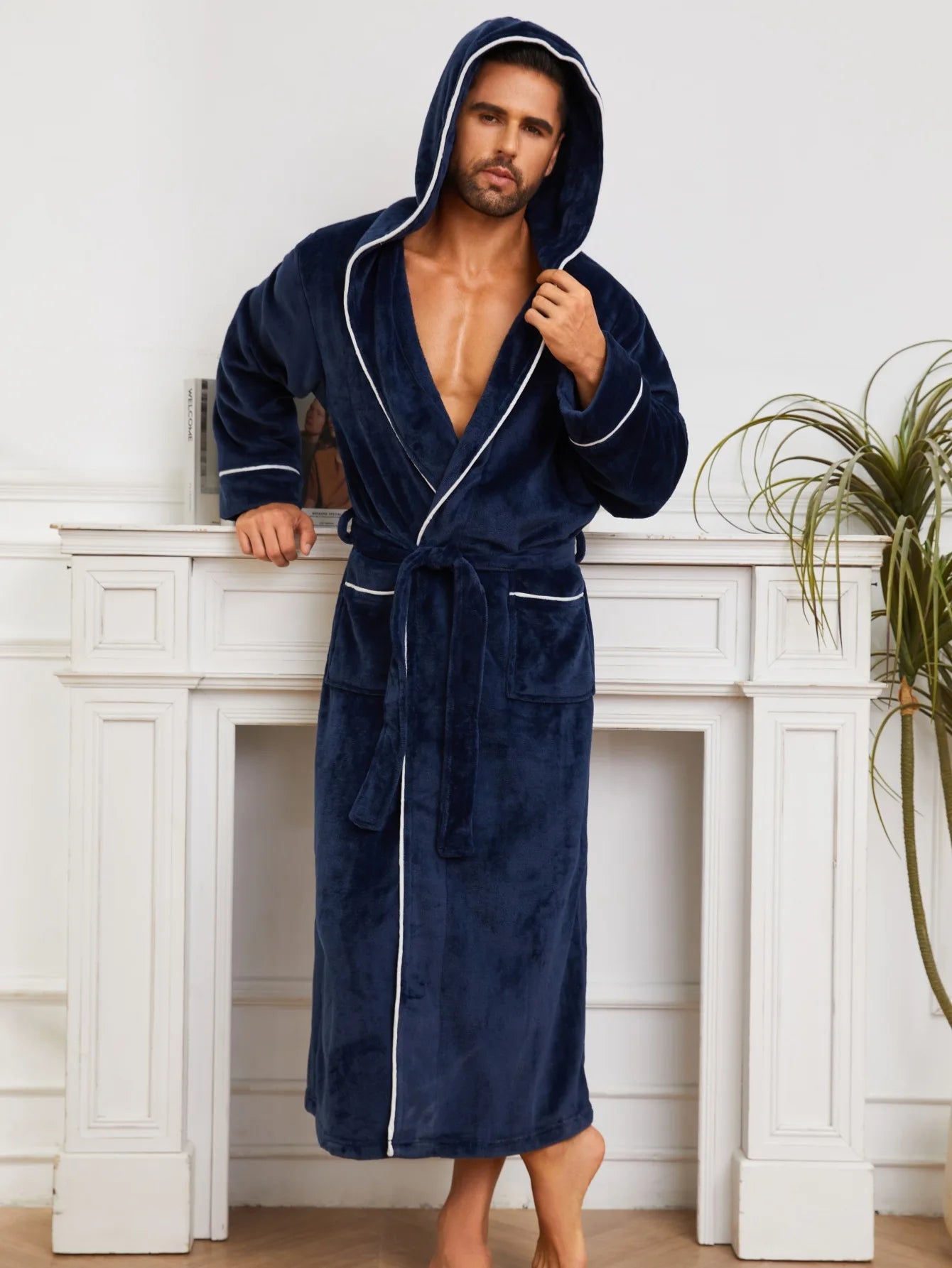 Flannel Coral-Fleece Couple Robe