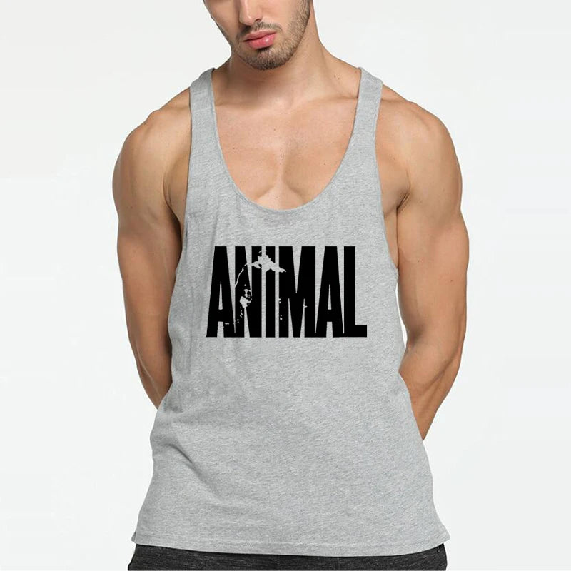 ANIMAL Letter Printed Gym Clothing
