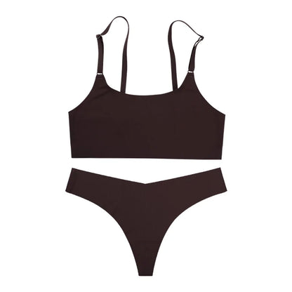 Seamless Ice Silk Bra Set