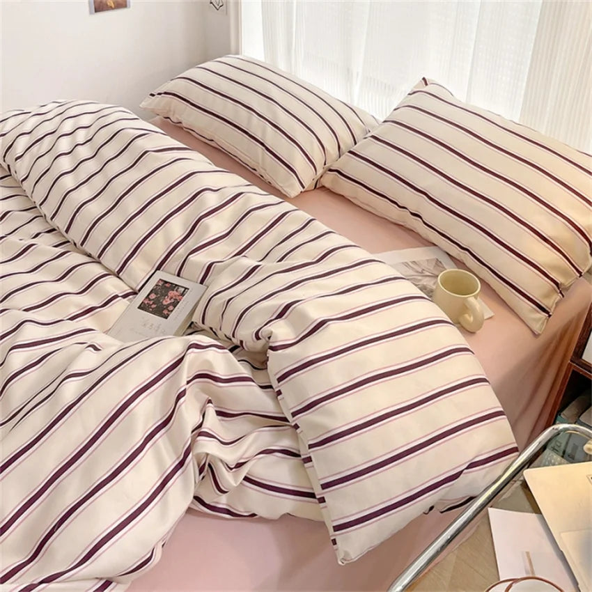 Cotton Striped Bedding Set