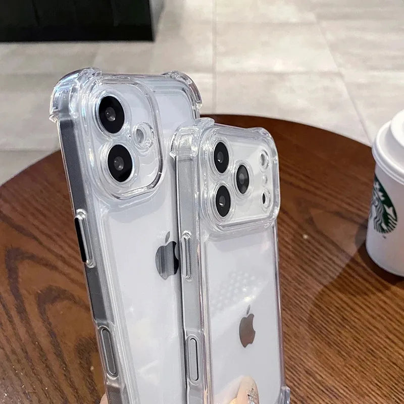 Clear Shockproof Case for iPhone 17 Pro Max | 17 Pro | 16 Pro Max | 15 Pro Max | 14 Pro Max | 13 Pro