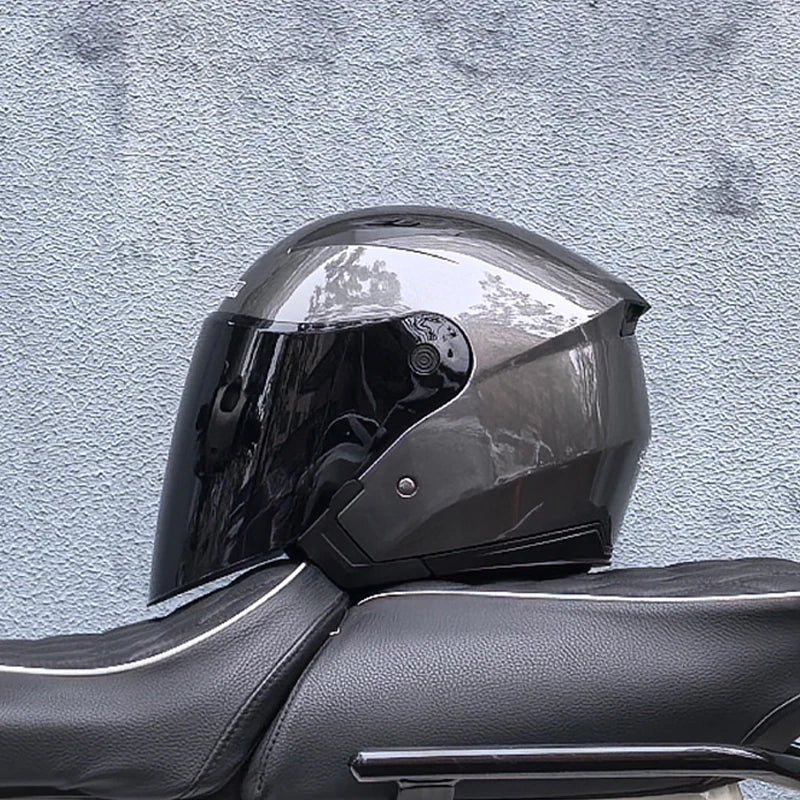 Double-Lens Racing Half Helmet