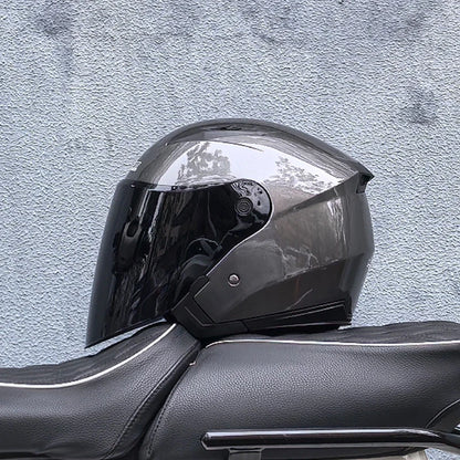 Double-Lens Racing Half Helmet