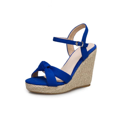 Velvet Wedge Sandals – Super High 11 cm Heel