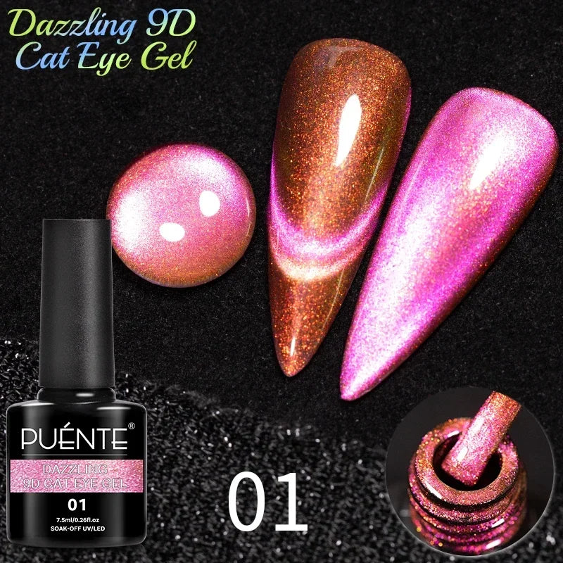 Wine Red Cat Eye Gel Polish