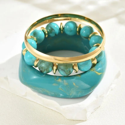 Chunky Resin Bangles Set