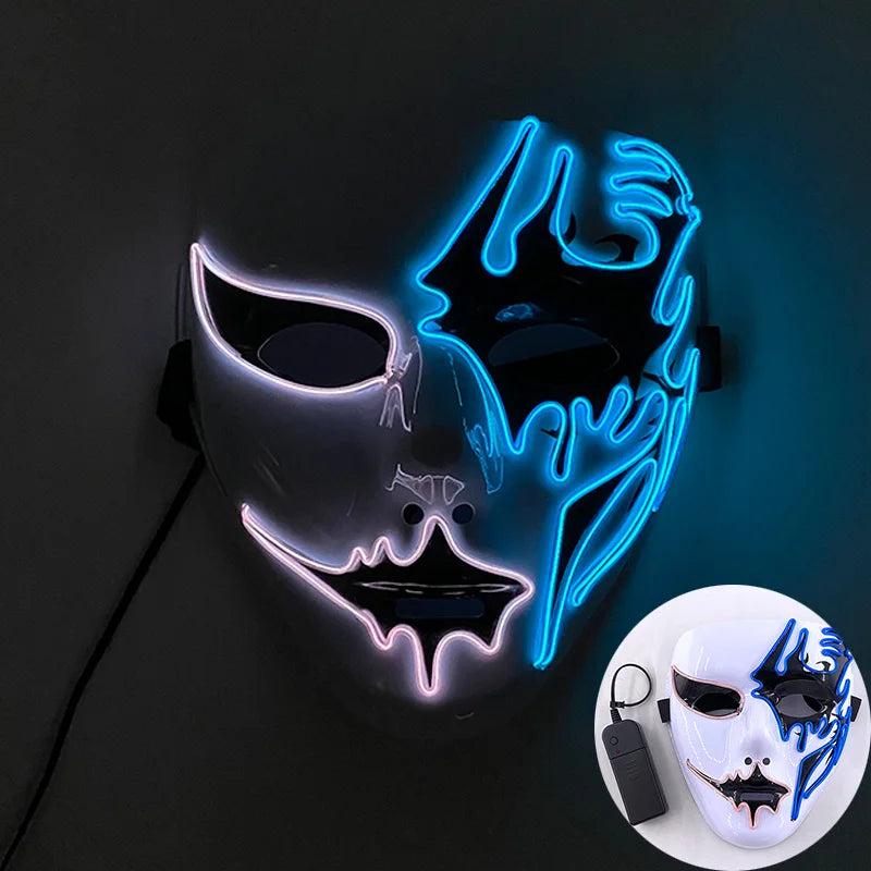 Glowing EL Wire Party Mask