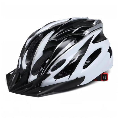 Carbon-Pattern Hollow-Vent Bike Helmet