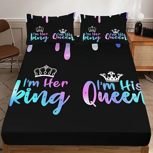 Black Fitted Bed Sheet