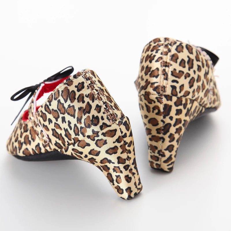 Leopard Bow Baby Dress Shoes
