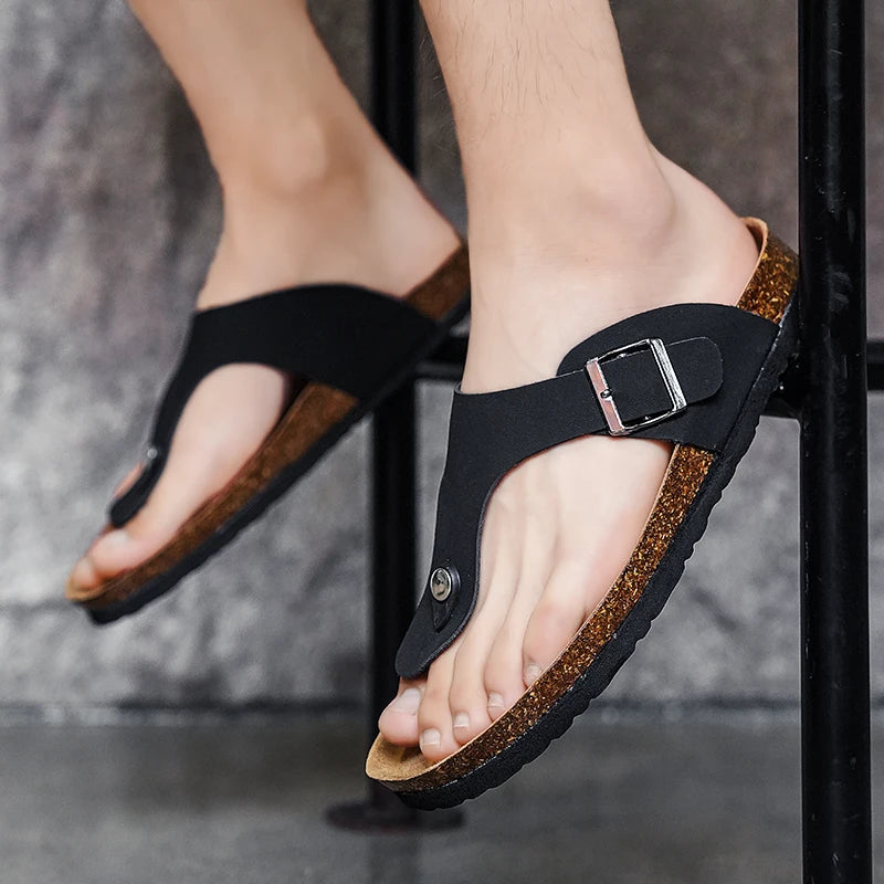 Cork Slippers Casual Flip Flops