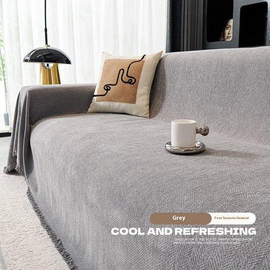 Tassel Chenille Sofa Cover