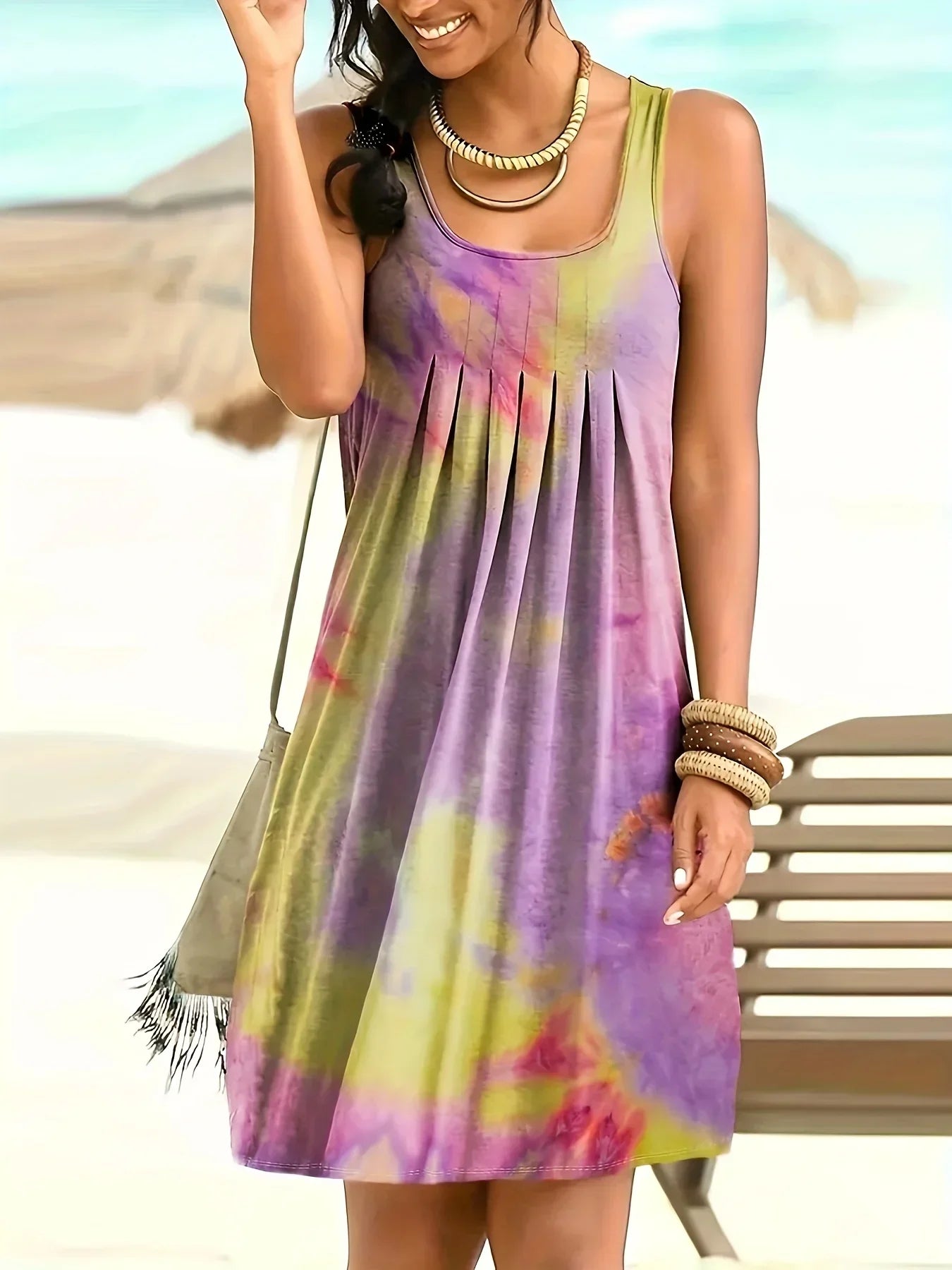 Tie-Dye Flare Dress